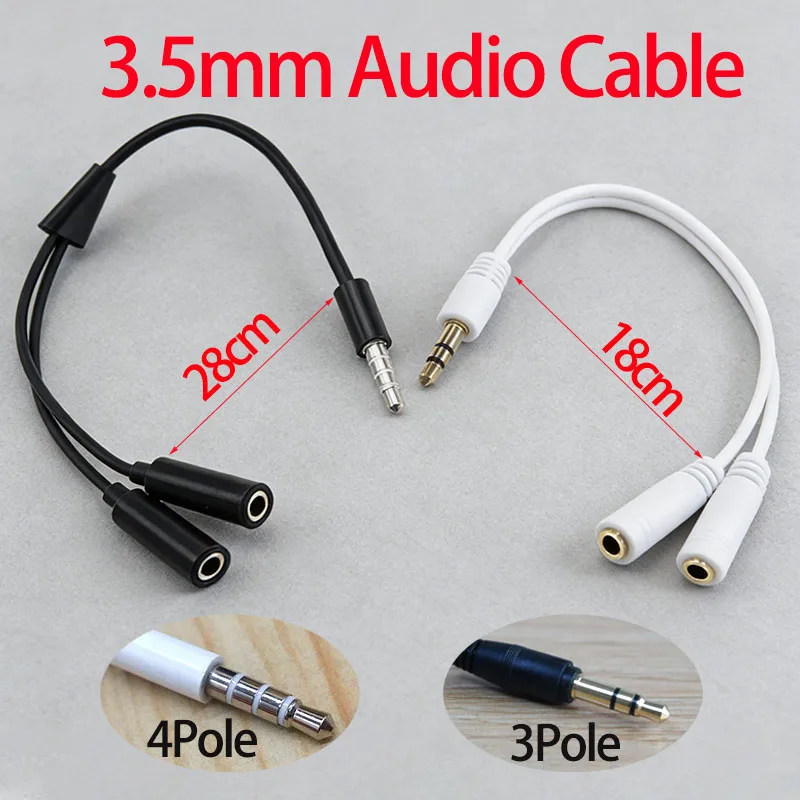 Premium Audio Stereo Y Splitter Cable - 3.5mm Male to Dual Female Ports (Hi-Fi Sound)