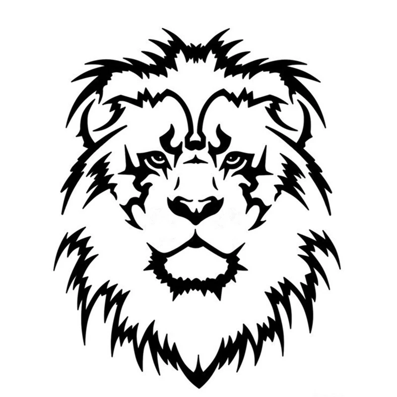

15cm Lion Head Windscreen Waterproof and Sunscreen Car Sticker Automobiles Motorcycles Accessories PVC Decals