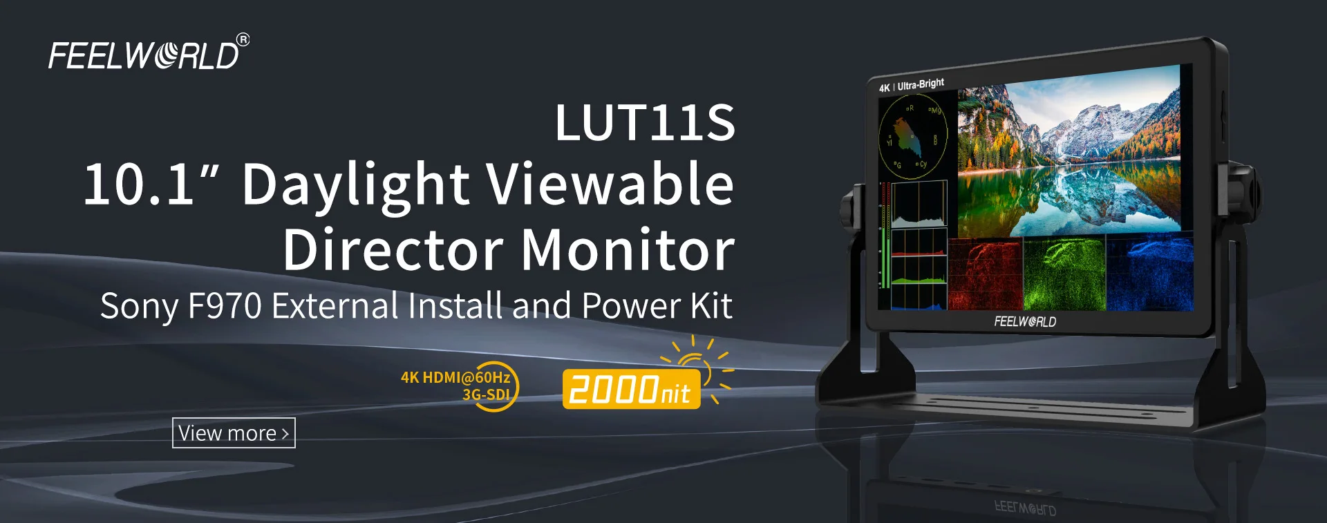 LUT11S 10.1'' 2000nit IPS Touch Screen 3DLUT 3G-SDI HDMI DSLR Camera Monitor Sui
