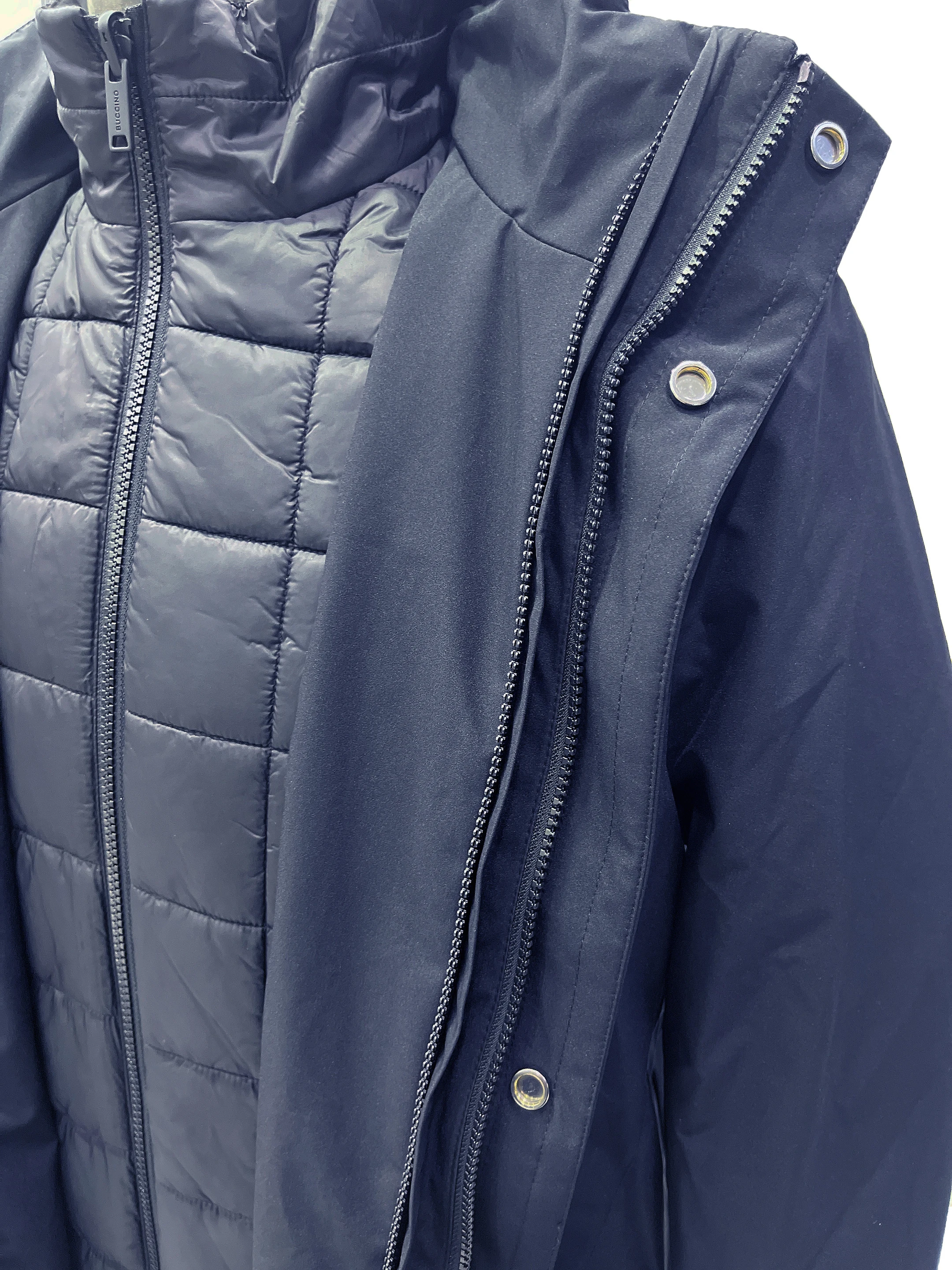 CITY CLASS Business Casual Men Padding Jacket Coat Set Winter New Style Removable Hood Quilted Unique Design for Male CC22ANETO