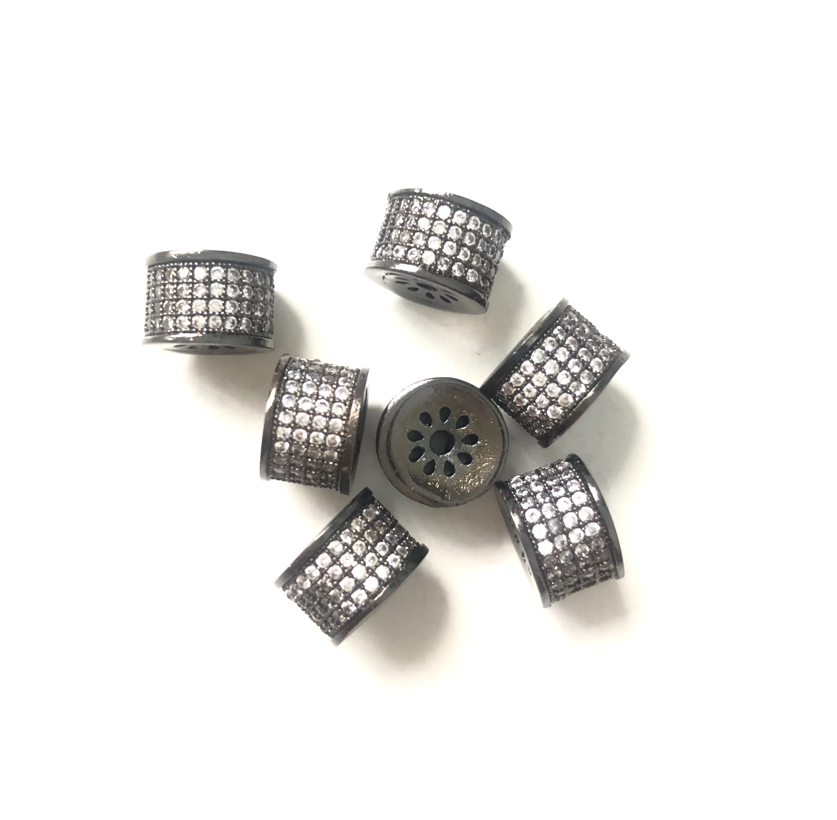 10pcs/lot Cylinder Wheels Spacers Beads for Women Bracelets Design Girl Necklaces Making Jewelry Craft DIY Accessories Wholesale