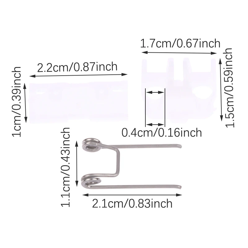 1Set Hair Clipper Swing Head Clipper Guide Block Clipper Replacement Parts With Tension Spring Clipper Accessories For 8081