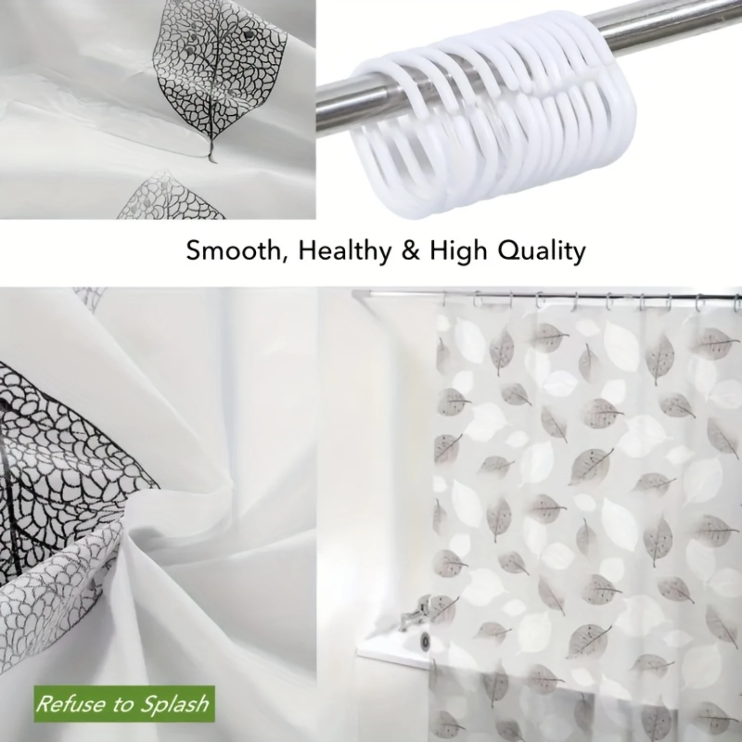 1pc, Waterproof And Anti-mold Shower Curtain For Bathroom, Shower Curtain, Fashionable And Simple