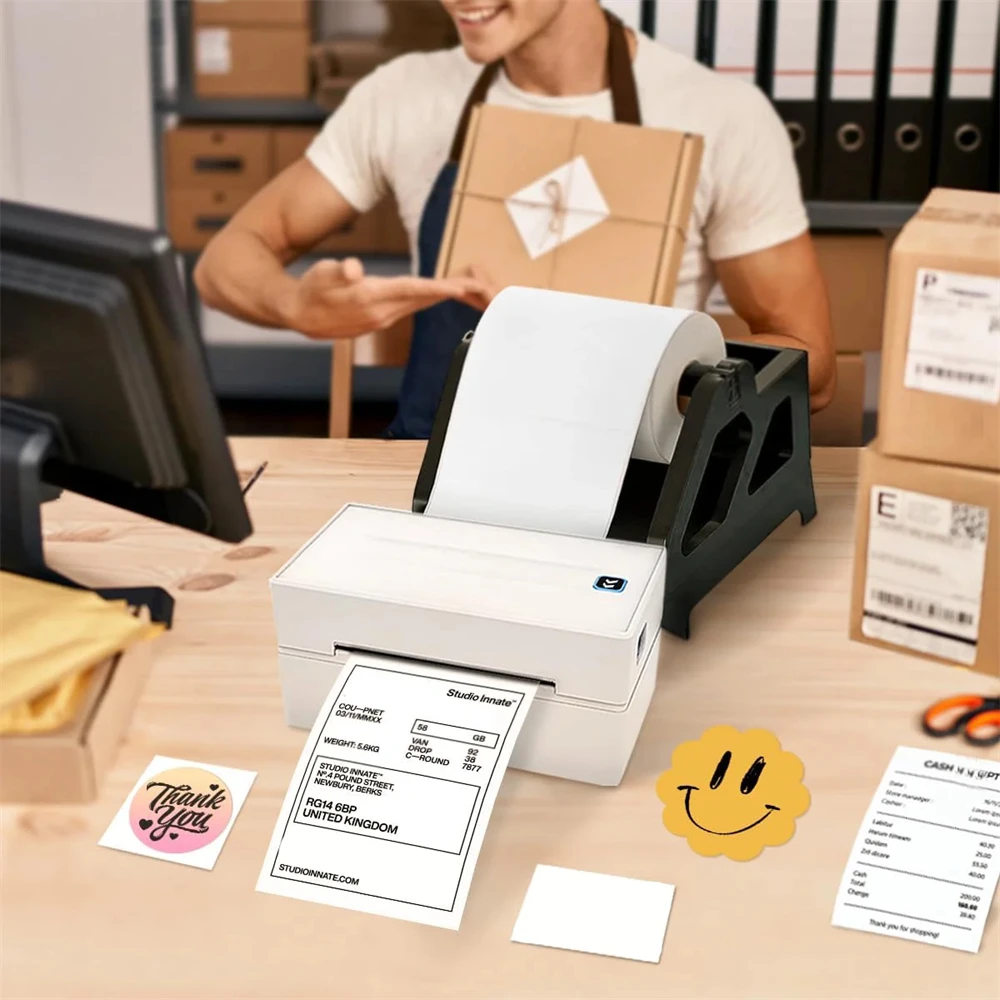 열전사 배송 라벨 롤 배송 포장용 열전사 프린터 다용도 라벨 용지 스티커 자체 접착식 익스프레스용