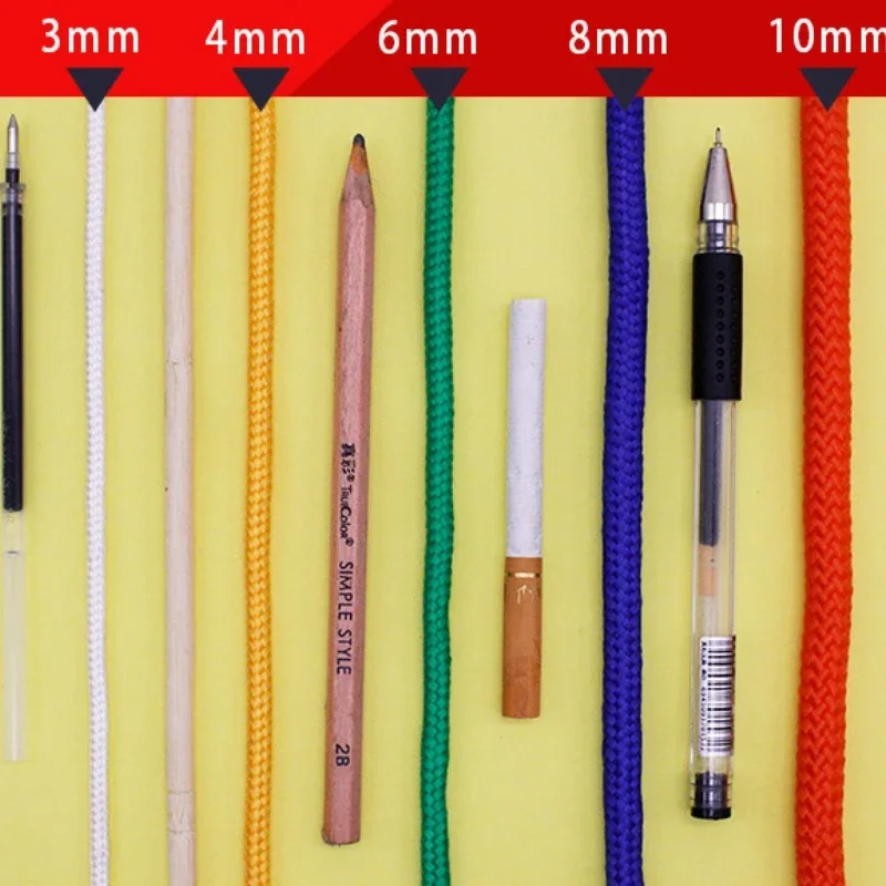 Nylon Rope 5 meters Braided Rope Tent Tie Rope Drawstring Outdoor Clothesline Nylon Cord