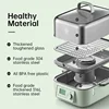 BUYDEEM G67US-A503 Electric Food Steamer for Cooking, 2 Tire Stainless Steel Steamer with Manual Mode, 1500W, 14 Quart, Green 5