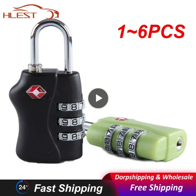 

1~6PCS Approved Luggage Lock 3 Position Resettable Combination Lock Travel Suitcase Duffle Bag Locker Combination Lock