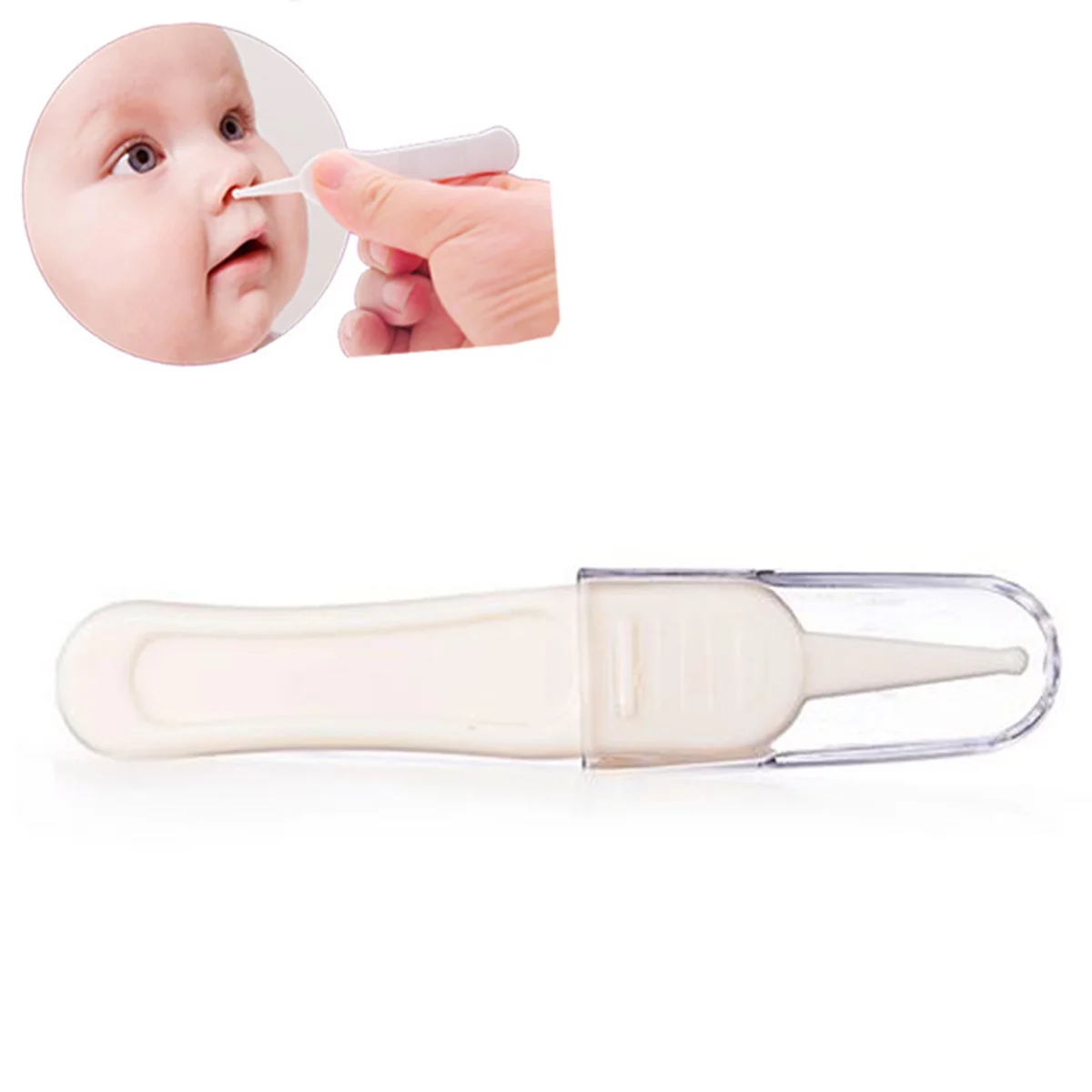 2PCS Baby Safe Nose Clean Clip Tweezers Ear Nose Clean Navel Tweezers Baby Care Cleaner