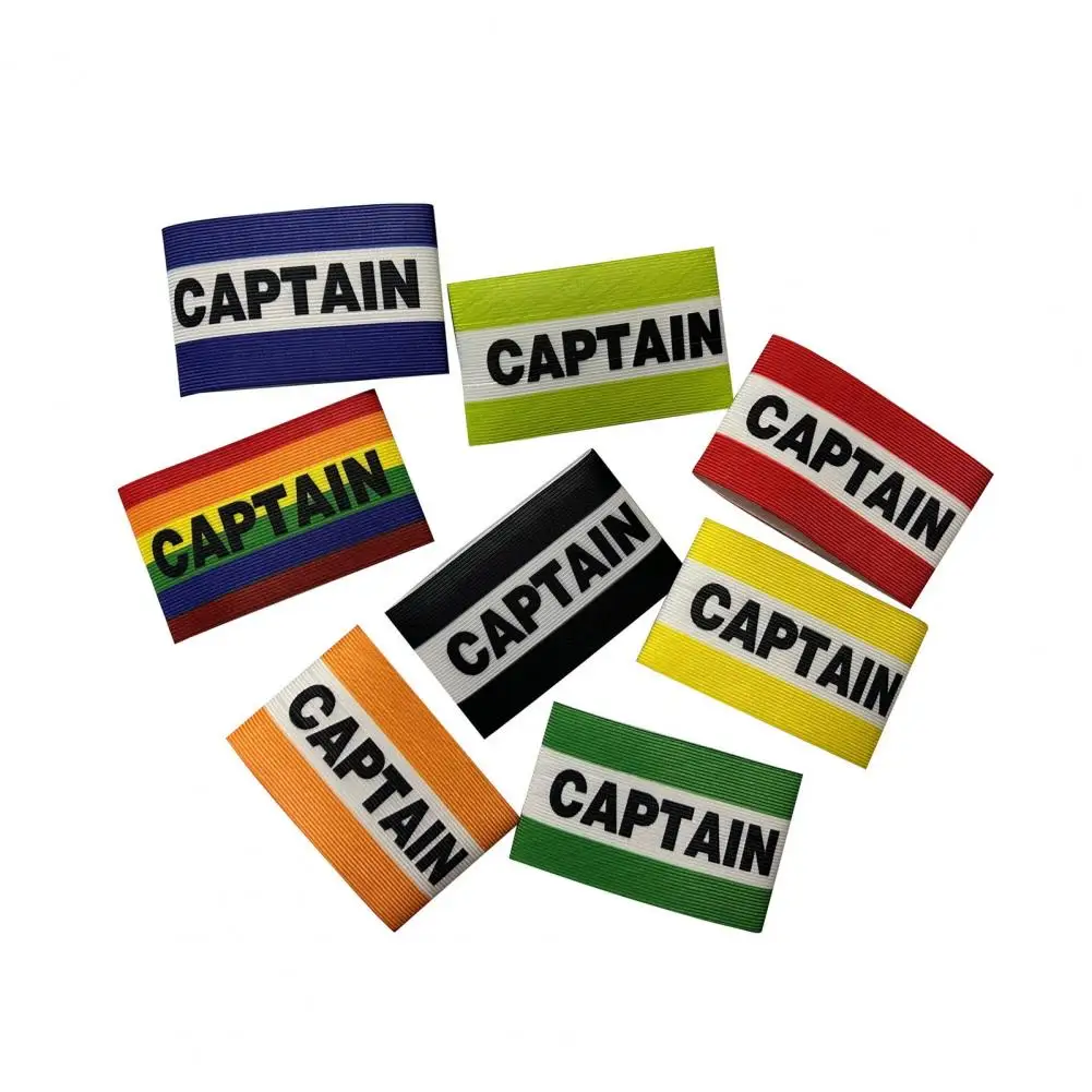 Captain Armband Fastener Tape Printed Elastic Arm Strap Team Leaders Football Rugby Basketball Captain Band football armband soccer arm band