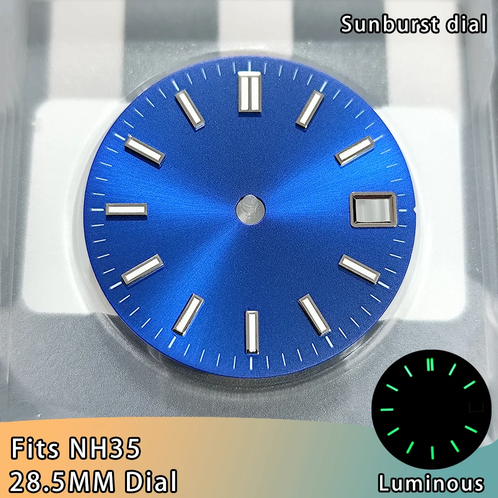 High-Quality 28.5mm Green Luminous Watch Dial