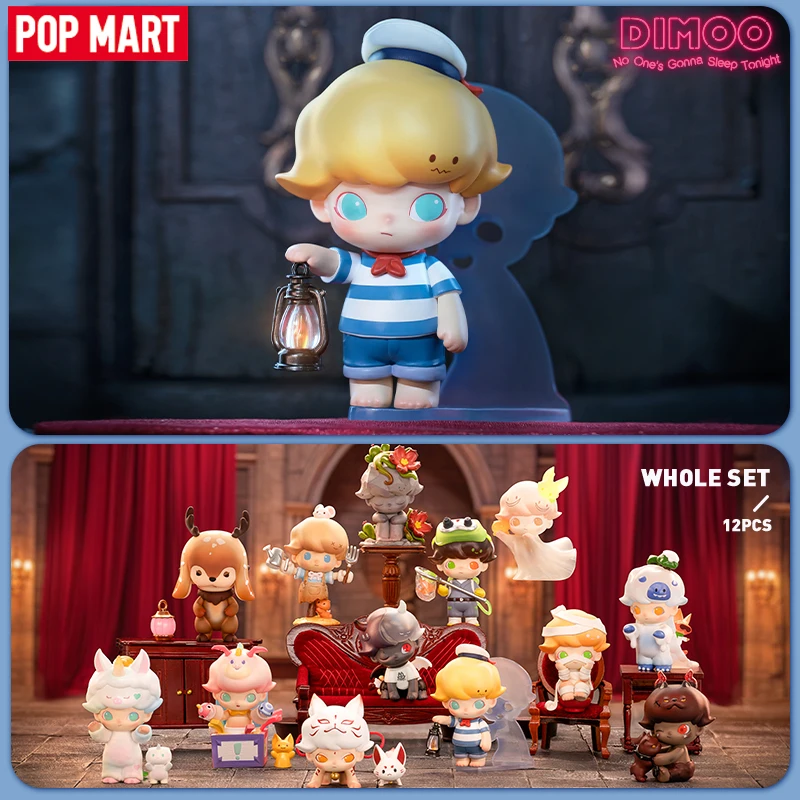 POP MART DIMOO: No One's Gonna Sleep Tonight 시리즈 블라인드 박스 장난감, 카와이 액션 피규어, Caixa Caja 미스터리 박스 인형, 소녀 선물 