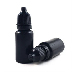 50pcs Black Dropper Bottles Squeezable Eye Drop Bottle Antitheft Cap Empty Plastic Liquid Eyedrops Vials 5ml 10ml 15ml 20ml