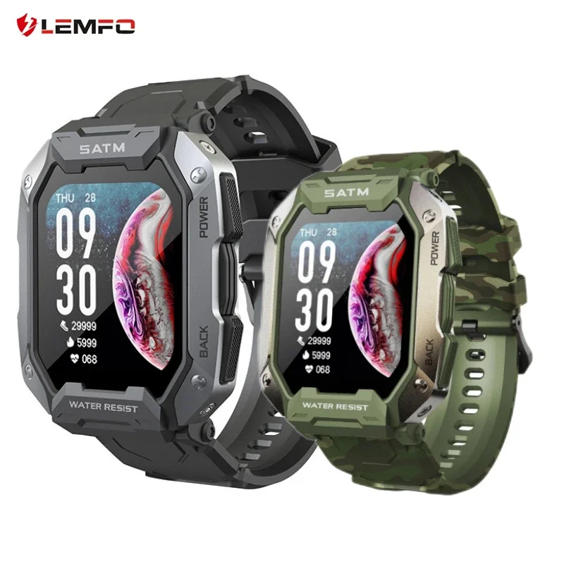 

Smart Watch LEMFO C20 watch for men IP68 5ATM waterproof watches Heart Rate Blood Oxygen Ssports watche For IOS Android Phone