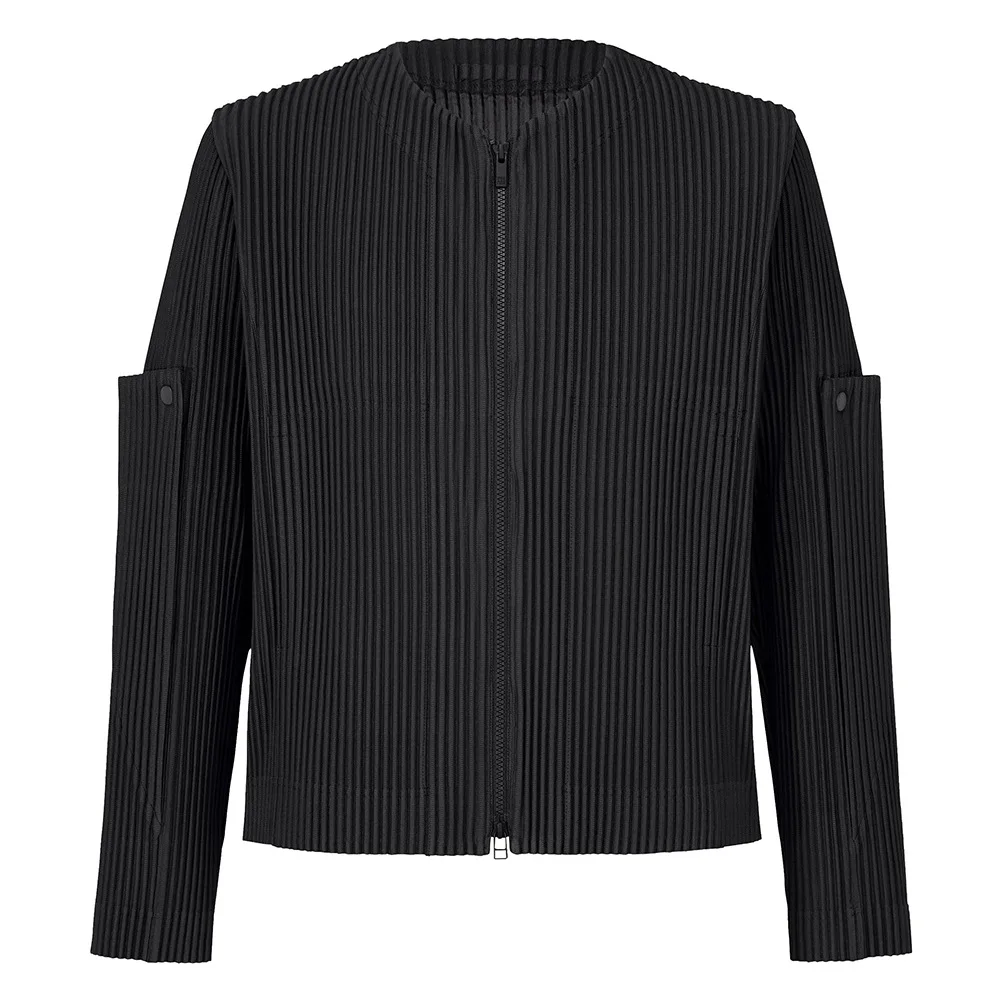 Pleats Pleated Jacket Men's 2024 Spring And Autumn New Jacket Men Niche Design Youth Short Men's Casual Jacket Tide Men Clothing 6