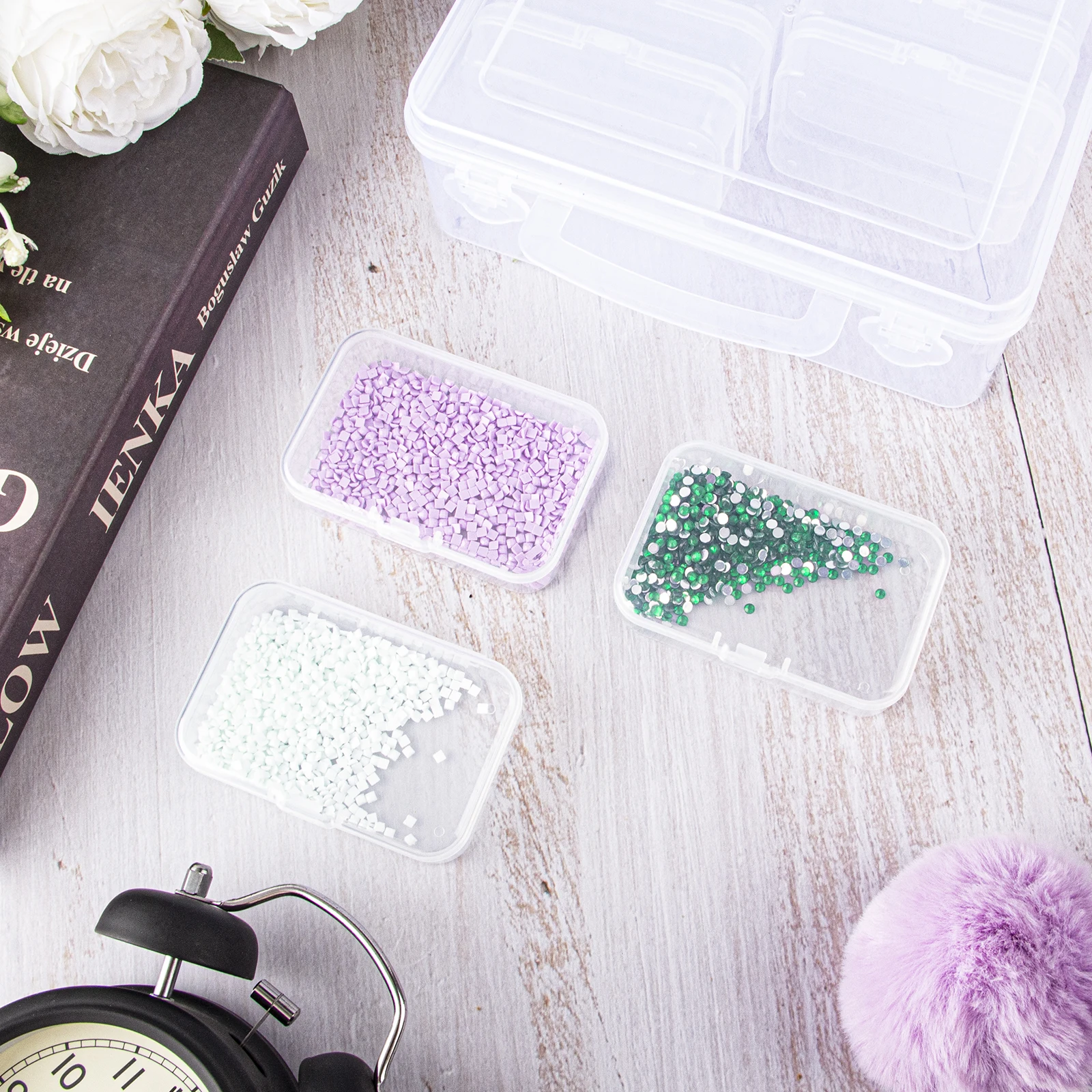 1 Set of 12 Pieces Storage Boxes ,Storage Gift Diamond Painting Stone Beads, Suitable for Diamond Embroidery Box DIY Craft, Stor