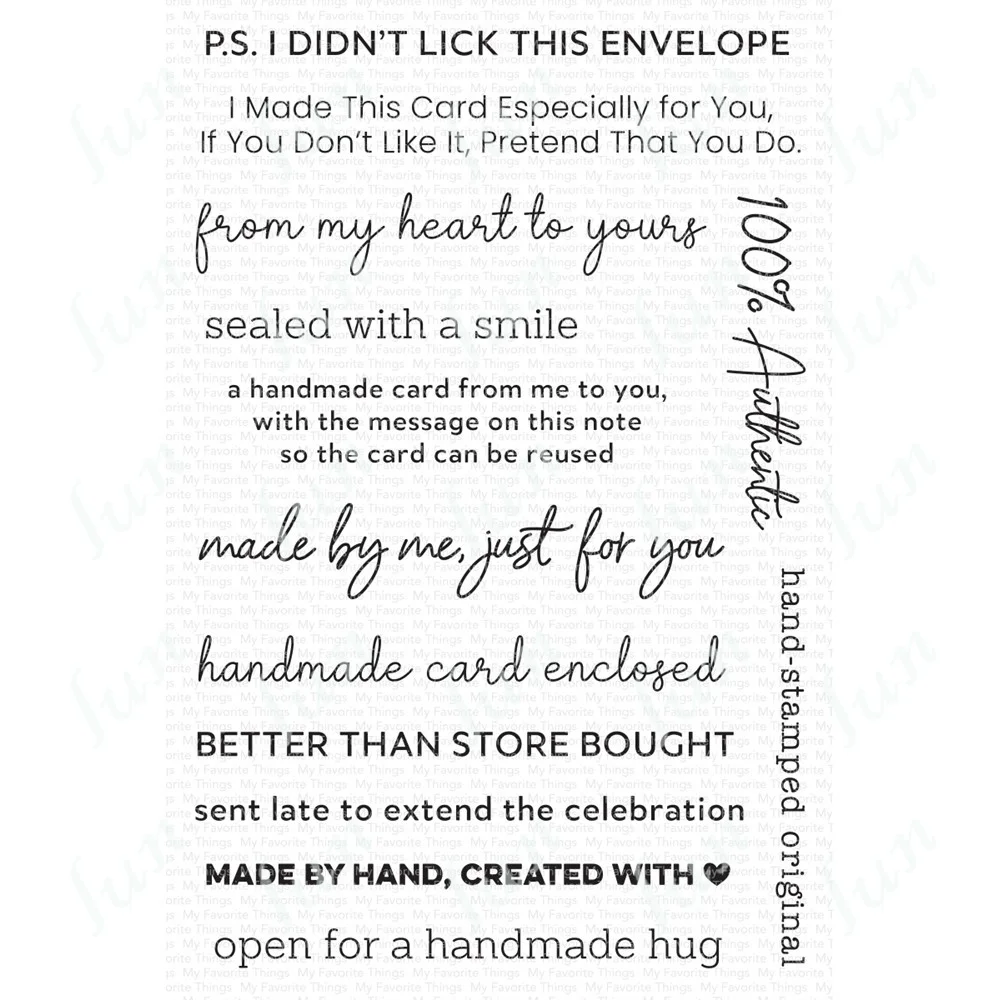 HandstampedClearStampsReusableHandmadeEmbossingDiyScrapbook