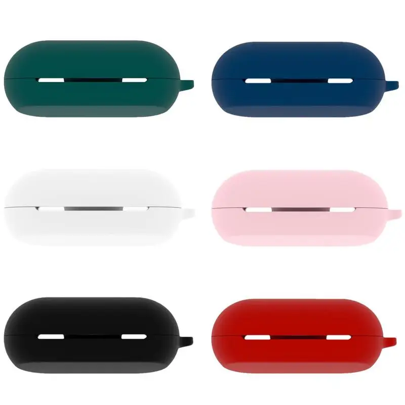 Fundas Protectoras A Prueba De Polvo Para Auriculares Sony Wf-C500, Carcasa Protectora De Silicona Suave Para Auriculares Inalámbricos Con Dientes Azu
