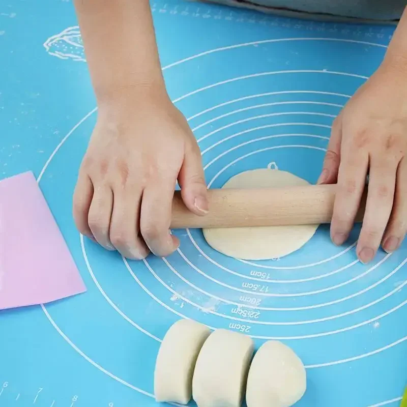 Pastry and Pastry Accessories Mat Bakery Rolling Pin Baking Pizza Thicken Dough Housewares Food Grade Kneading Supplies Kitchen