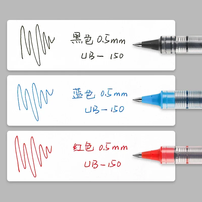 uni-ball Eye Micro Gel Pens, 0.38/0.5mm Large Capacity UB-150 Straight Liquid Ballpoint Pen, Writing Signature Handwriting Tools 5