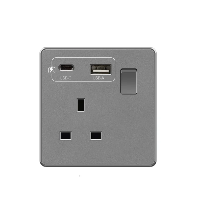 ENCHUFE - TOMA CORRIENTE TIPO C + USB CARGA RAPIDA 63W - — Cymaco