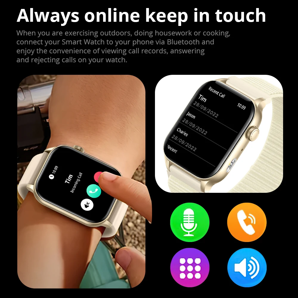 COLMI P78 AMOLED Smartwatch Display da 1,95 '' con torcia e chiamate vocali 100+ modalità sportiva Monitor sanitario Uomo Donna Smart Watch - immagine 5