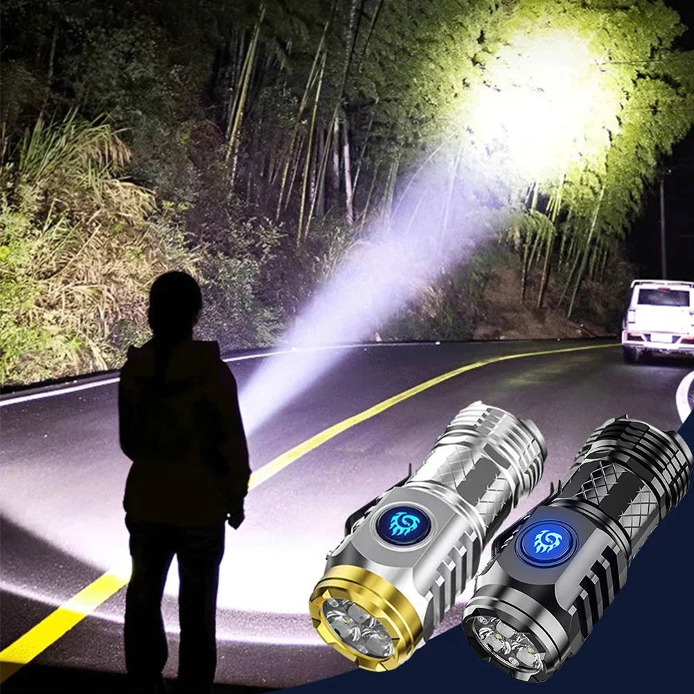 Description Picture 6 of itemType-C Rechargeable Portable Multi-Function Light 5 Light Mode Waterproof Flashlight Small LED Flashlight for Outdoor Emergency