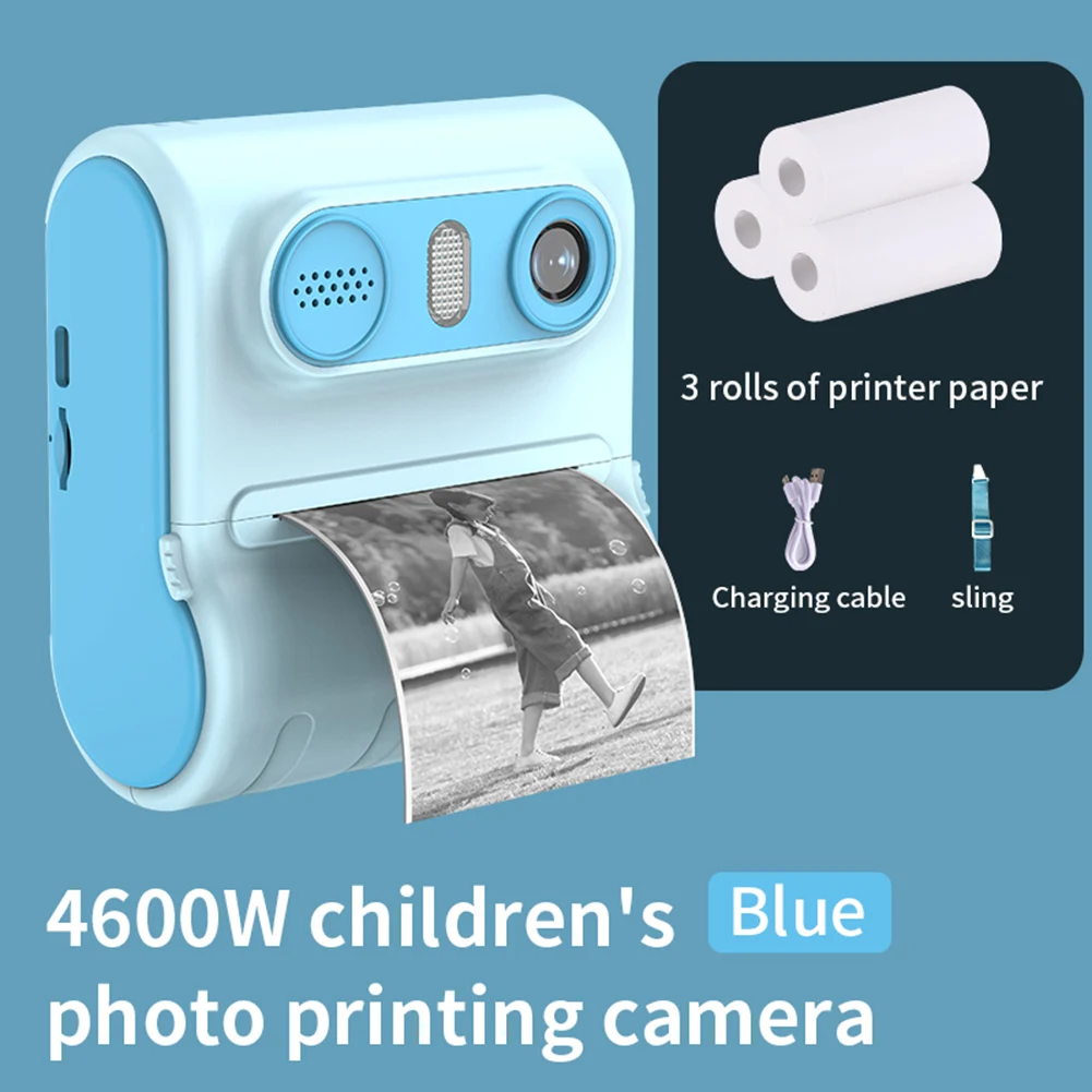 Children 1080P HD Digital Camera Toys Instant Print 1080P Child Selfie Camera Toy 2.4 Inch Thermal Printer For Girls Boys Gift digital camera