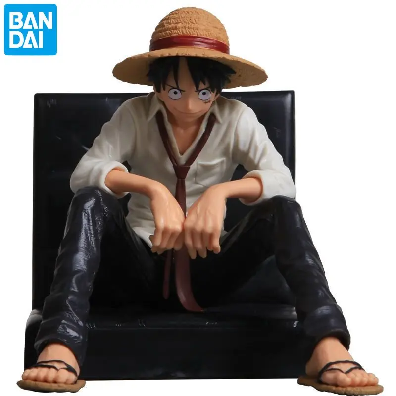 

Bandai One Piece Monkey D Luffy Sitting Posture Stylist Genuine Action Figure Collectible Model Toys for Boys