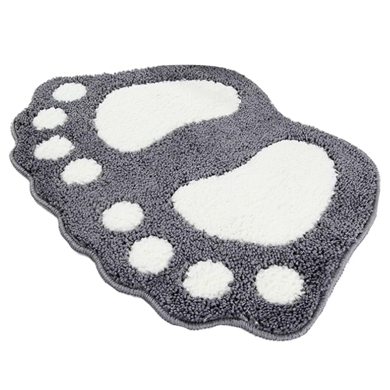 

Foot Print Bath Mats,Non-Slip Bathroom Carpet,Mat Toilet Bathroom Mat,Bathroom Rug Bath Pad Carpets,Microfiber Mini Mats