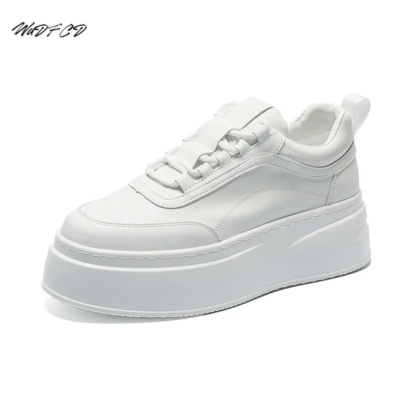 Sneaker Casual Men Designer White Board Shoes Fashion Microfiber Leather Breathable Height Increased Flat Platform Running Shoes 5