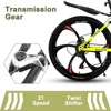 Folding Mountain Bike, 21-Speed High Carbon Steel, Adult, 26-inch Durable Tires 5