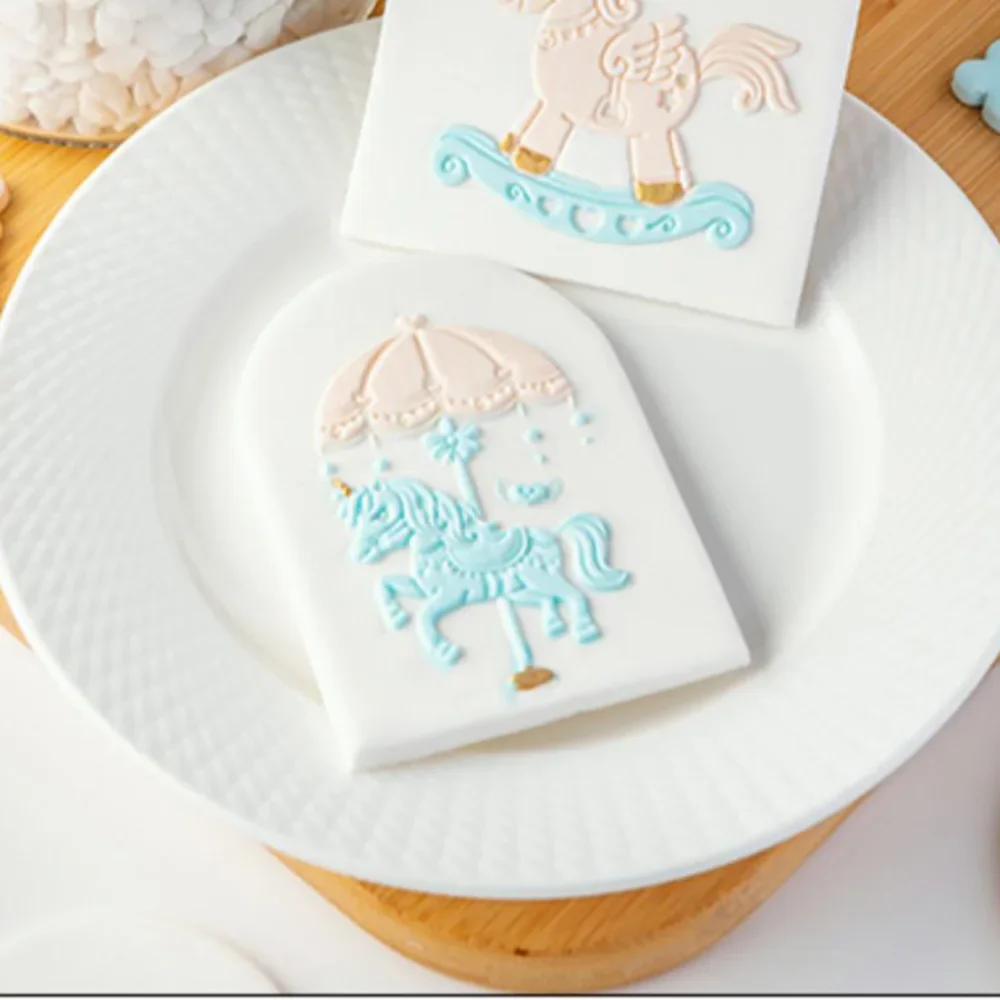 Unicorn Birthday Cookie Plunger Cutters Fondant Cake Mold Biscuit Sugarcraft Cake Decorating Tools Cookie Stamp cookie cutter,baking mold,cookie mould,fondant cutter,baking decorating tools,pastry cutter
