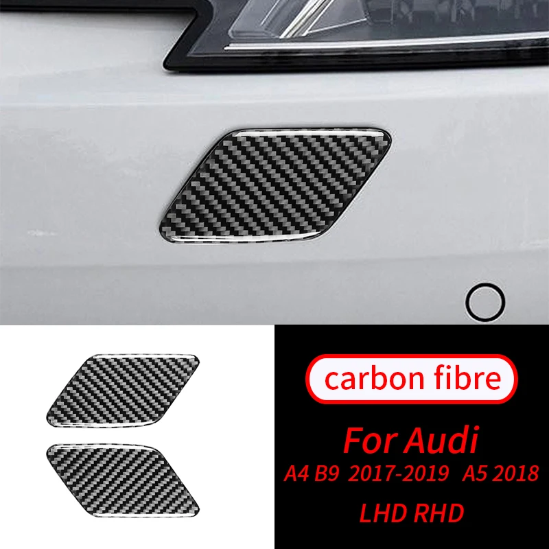 

Для Audi A4 B9 A5 17-19 настоящая панель из углеродного волокна для очистки фар, протектор, Противоударная крышка, отделка, автомобильные аксессуары