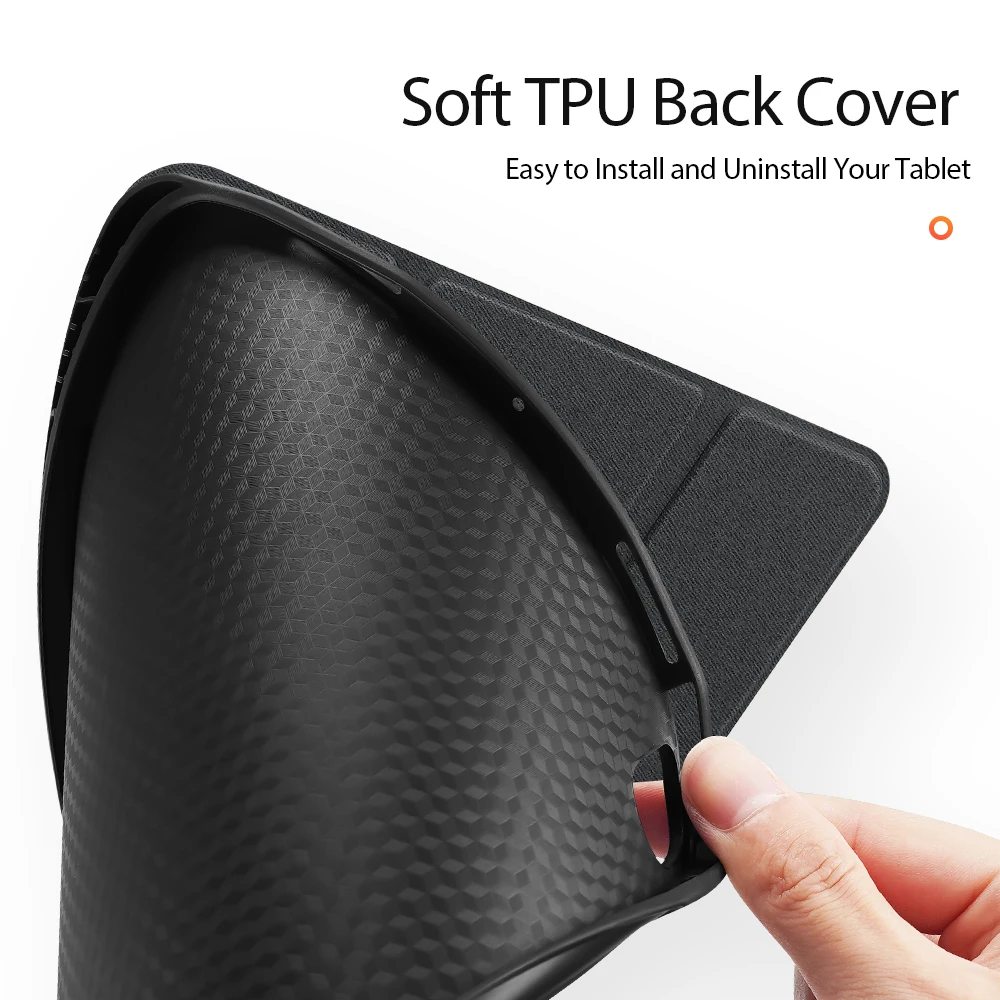 Inteligente Dormir Flip Couro Tpu Tablet Shell com Suporte para Lápis Capa para Ipad Air Dux Duci Trifold 10.9 - Imagem 5