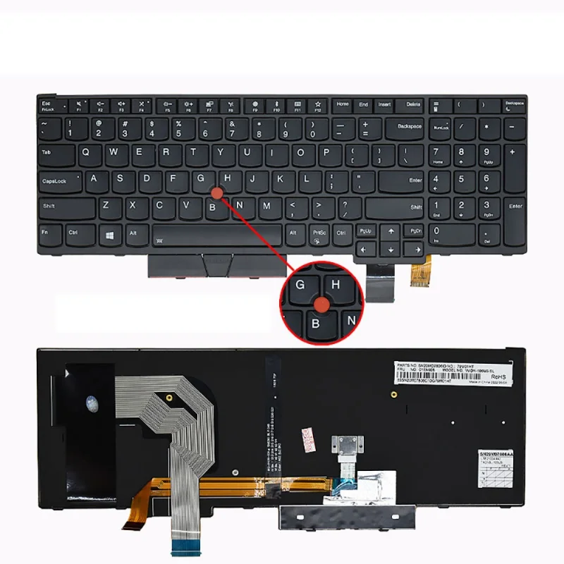 

NEW US keyboard For LENOVO Thinkpad X280 A285 X390 X395 X13 X13 S2 5TH GEN backlit./ non-backt