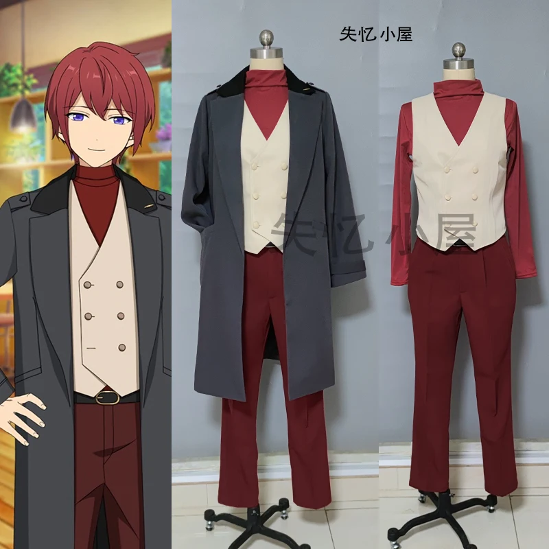 

COSLEE [Customize] Ensemble Stars Suou Tsukasa Uniform Suit Cosplay Costume Halloween Party Outfit Unisex