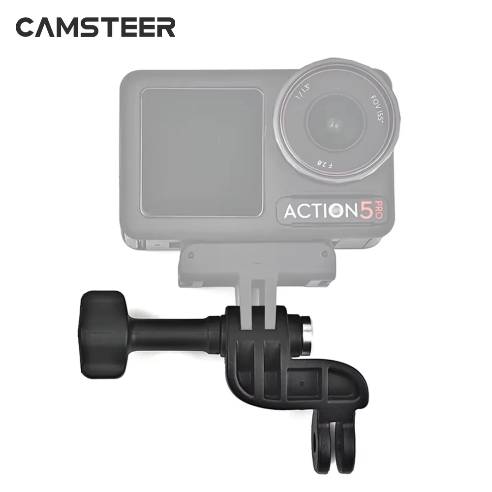Kit support objectif pour caméra action, compatible GoPro, DJI, Insta360, montrant les différentes fixations.