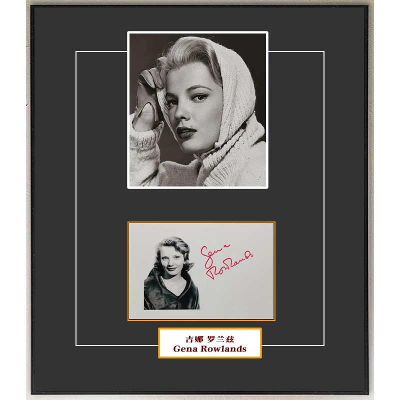 

Gena Rowlands Celebrity autograph. postcard 6-inch photo Edge of Outside Stardust: The Bette Davis Story True signature Fan harv