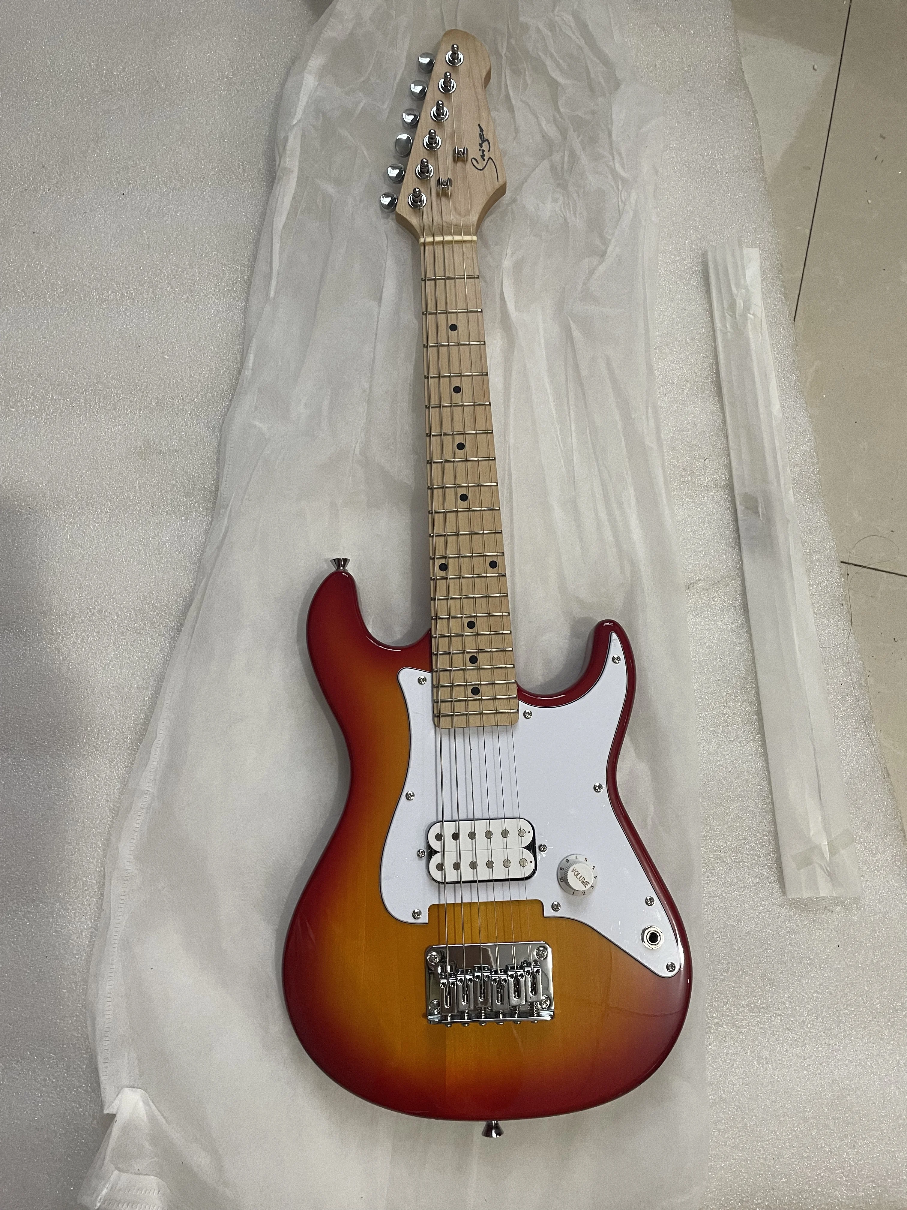 Professional Mini Electric Guitar for Children 6 Strings Music Travel Custom S T