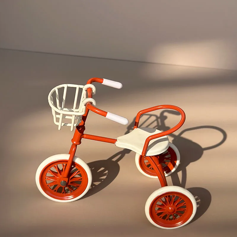 Vintage-Style Miniature Iron Tricycle - Decorative Collectible and Unique Gift