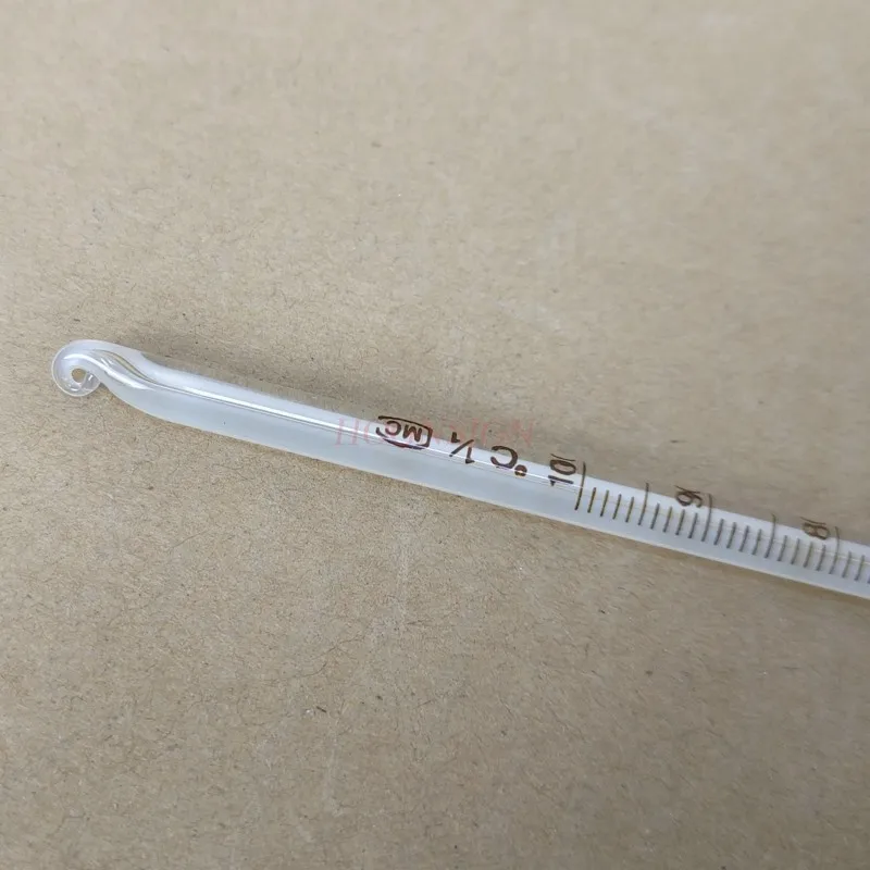 1pcs 레드 워터 온도계 0-100 유리 온도계 30cm 화학 실험 장비 유리 기기