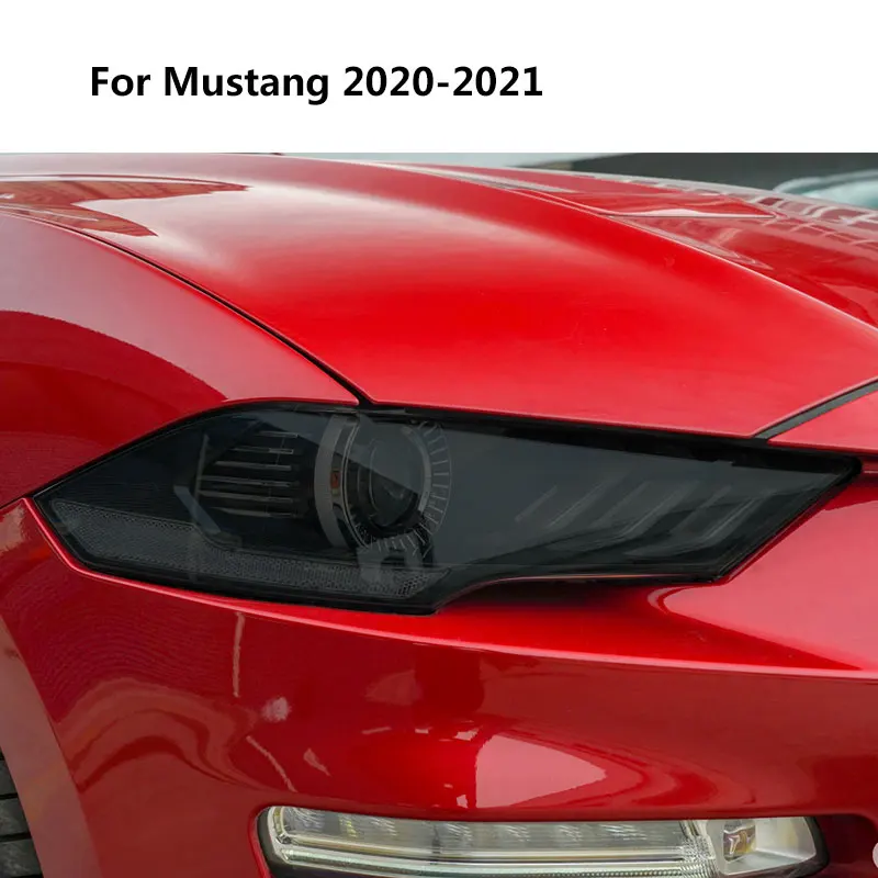 

Для Ford Mustang Shelby GT500 Автомобильная передняя фара фотовспышка Прозрачная черная наклейка ТПУ против царапин аксессуары