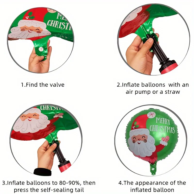 1PC 47 Inch Oversized Santa Claus Decoration Balloon, Aluminum Film Material, Reusable, Christmas Decoration Balloon