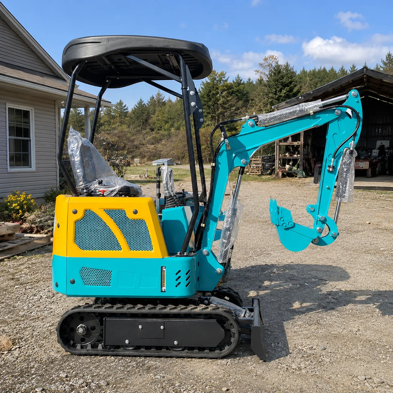 Maßgefertigter Hydraulischer 1,6-Tonnen-Minibagger, Kompakter Raupenbagger mit Dieselmotor, CE EPA-zertifiziert, für Garten- und Landwirtschaftsarbeiten, OEM-Hersteller