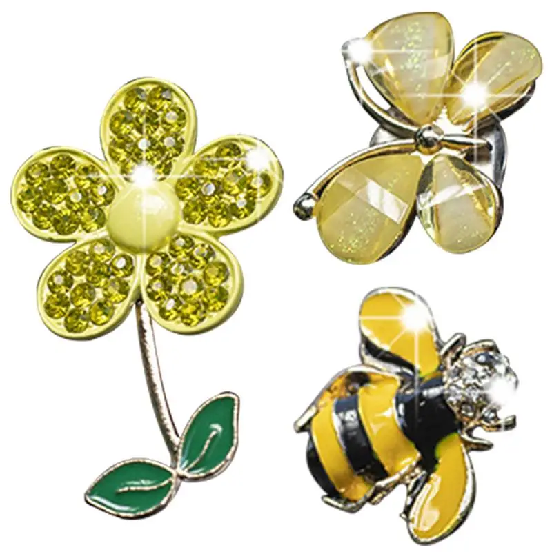 

Car Air Vent Decor Flowers Cute 3pcs Flower Car Air Fresheners Vents Clips Car Clip Freshener Air Conditioner Cute Charm