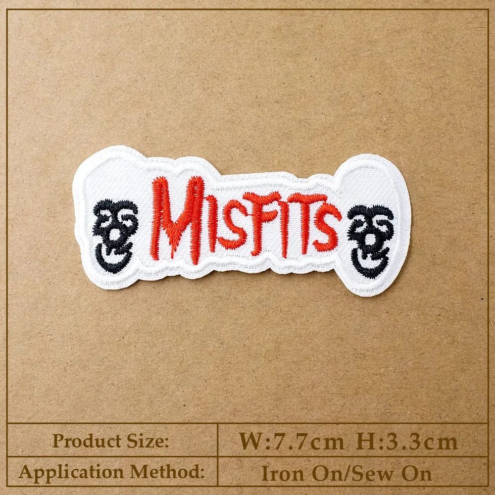 Rock Punk Iron-On Patch for Clothing - Heavy Metal Style Decorative Applique