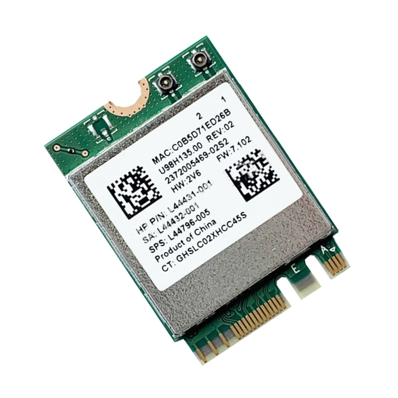 Wifi Network Card RTL8822CE Dual-Band 802.11ac 1200Mbps M2 Wifi Card 2.4Ghz Bluetooth-compatible WIFI IPX Connector