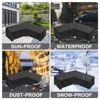 Patio L-Shaped Sofa Lounger Cover Waterproof Heavy Duty Outdoor Garden Sectional Couch Furniture Cover Protector Easy-Going 6