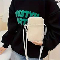 Sac messager à bandoulière Simple et décontracté, sac pour téléphone Portable pour femmes, sac à bandoulière Vertical pour clé de monnaie, carte bancaire, nouvelle mode 4