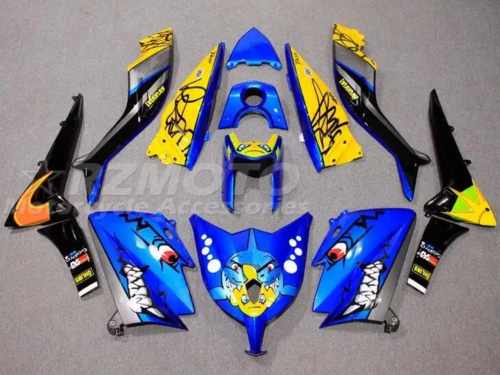Nuovo Kit Carene Moto Abs Adatto Per Yamaha T-Max 530 12 13 14 2012 2013 2014 Set Carrozzeria Shark